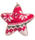 Décoration sapin de noël classique étoile tricot rouge 11x4x11cm