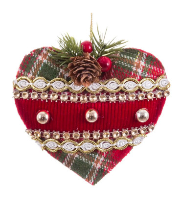 Christmas Tree Decoration heart 11x4x12cm