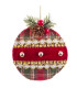 Décoration sapin de noël classique boule tissu 9x4x11cm