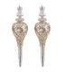 Set of 2 Christmas Balls icicle gold and silver - 4x15cm