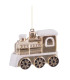 Set of 3 Christmas Balls train silver 8x3x6cm