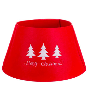 Couvre-pied de sapin de Noël en feutre rouge 57x57x28cm