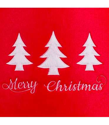 Christmas Tree foot cover felt red 57x57x28cm
