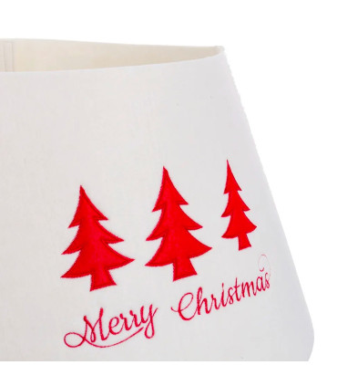 Couvre-pied de sapin de Noël en feutre blanc 57x57x28cm