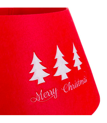 Christmas Tree foot cover felt red 57x57x28cm