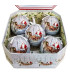 Coffret de 5 boules de Noël rétro Père-Noël 7.5cm