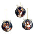 Coffret de 5 boules de Noël rétro anges 7.5cm