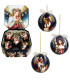 Coffret de 6 boules de Noël rétro anges 7.5cm