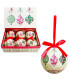 Set of 6 Christmas Balls retro - 7.5cm