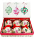 Set of 6 Christmas Balls retro - 7.5cm