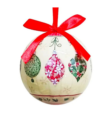 Set of 6 Christmas Balls retro - 7.5cm