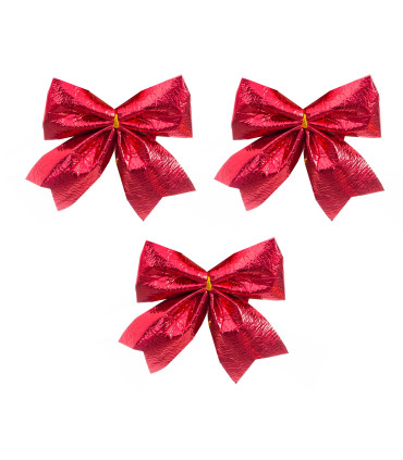 Christmas Tree Decoration red bow - Set of 2