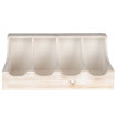 Range-couverts en bois blanc 41x28x17cm
