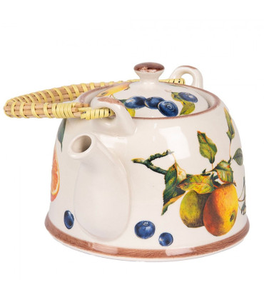 Théière traditionnelle avec filtre en céramique multicolore fruits 800ml
