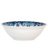 Bol céramique motif fleuri bleu 16x16x5cm 350ml