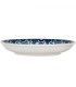 Assiette à dessert en céramique motif fleuri bleu 21x21x3cm