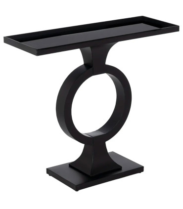 Design console table black metal 90x32x80cm