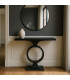 Design console table black metal 90x32x80cm
