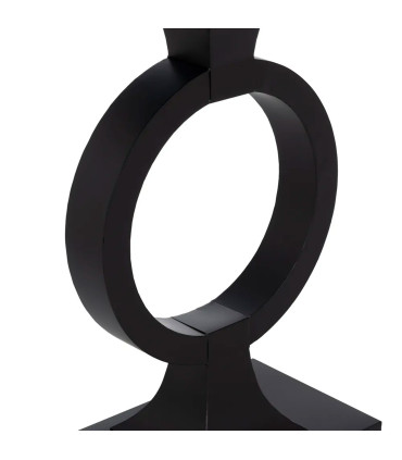 Design console table black metal 90x32x80cm