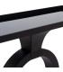 Design console table black metal 90x32x80cm