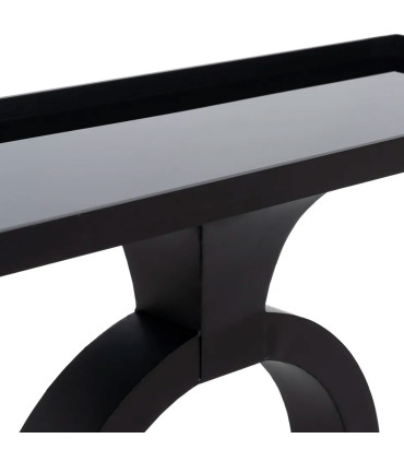 Design console table black metal 90x32x80cm