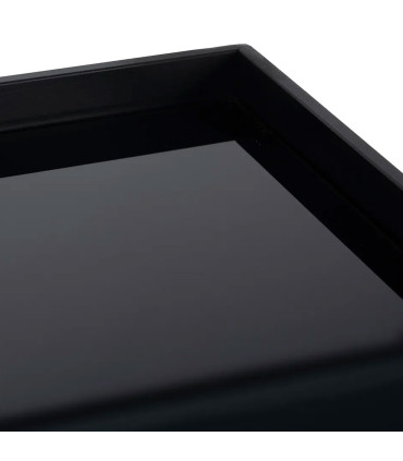 Design console table black metal 90x32x80cm