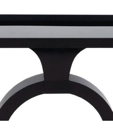 Design console table black metal 90x32x80cm