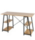 Bureau bois et métal noir architecte 120x50x73cm