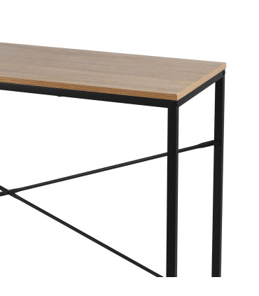 Entrance Console Table wood and black metal 120x40x79cm