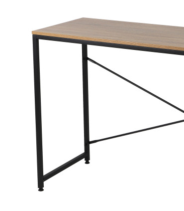 Entrance Console Table wood and black metal 120x40x79cm