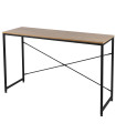 Console d'entrée en bois et métal noir 120x40x79cm