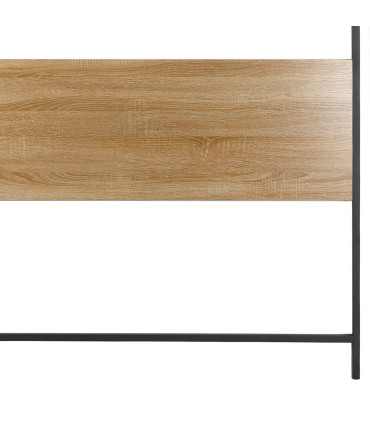 Headboards wood and black metal 165x3x120cm