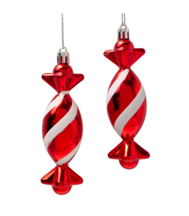 Set of 2 Christmas Balls candy 3x3x11cm