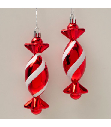 Set of 2 Christmas Balls candy 3x3x11cm