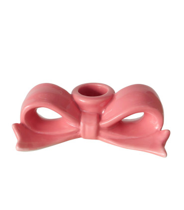 Candlestick ceramic pink 11x6x4cm