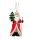 Set de 2 suspensions Père Noël 5x11x9.5cm
