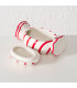 Candy pot ceramic red and white 20.5x11.5x10.5cm