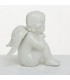 Set de 2 angelots en porcelaine blanche 15x9x16cm