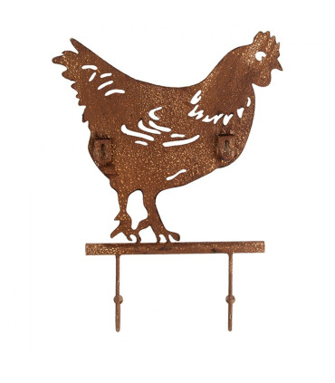 Wall Coat Rack Wood, Metal and Ceramic 30x7x10cm