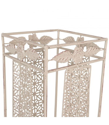 Umbrella holder white metal 24x24x49cm