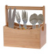 Range-couvert en bambou 4 compartiments 27x16.5x11.5cm