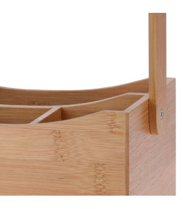 Range-couvert en bambou 4 compartiments 27x16.5x11.5cm