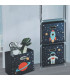 Étagère rangement jouets 3 casiers chambre garçon 35x35x102cm