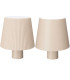 Set de 2 lampes pour bouteilles LED sans fil beige 10x8cm