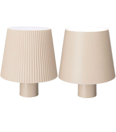 Set de 2 lampes pour bouteilles LED sans fil beige 10x8cm