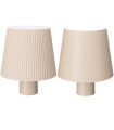 Set of 2 Table bottle LED beige wireless 8x8X10cm