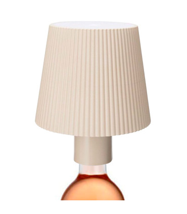 Set de 2 lampes pour bouteilles LED sans fil beige 10x8cm