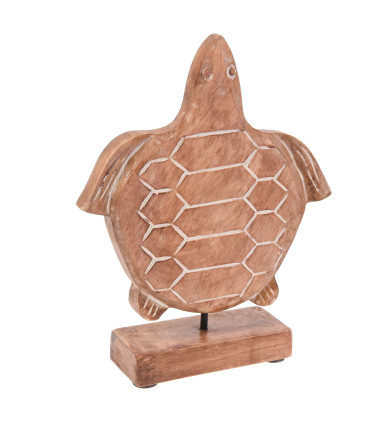 Statuette tortue en bois de mangue 20x5x24cm