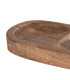 Vide-Poche double en bois de mangue naturel 20x10x2.5cm