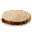 Décoration de table rondelle de bois naturel 20.5x20.5x2cm